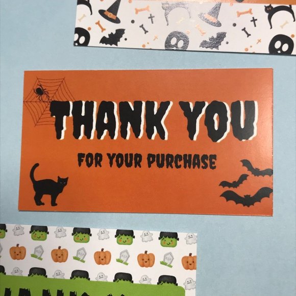 🎃 30 Halloween theme thank you cards 3 designs - Picture 3 of 8